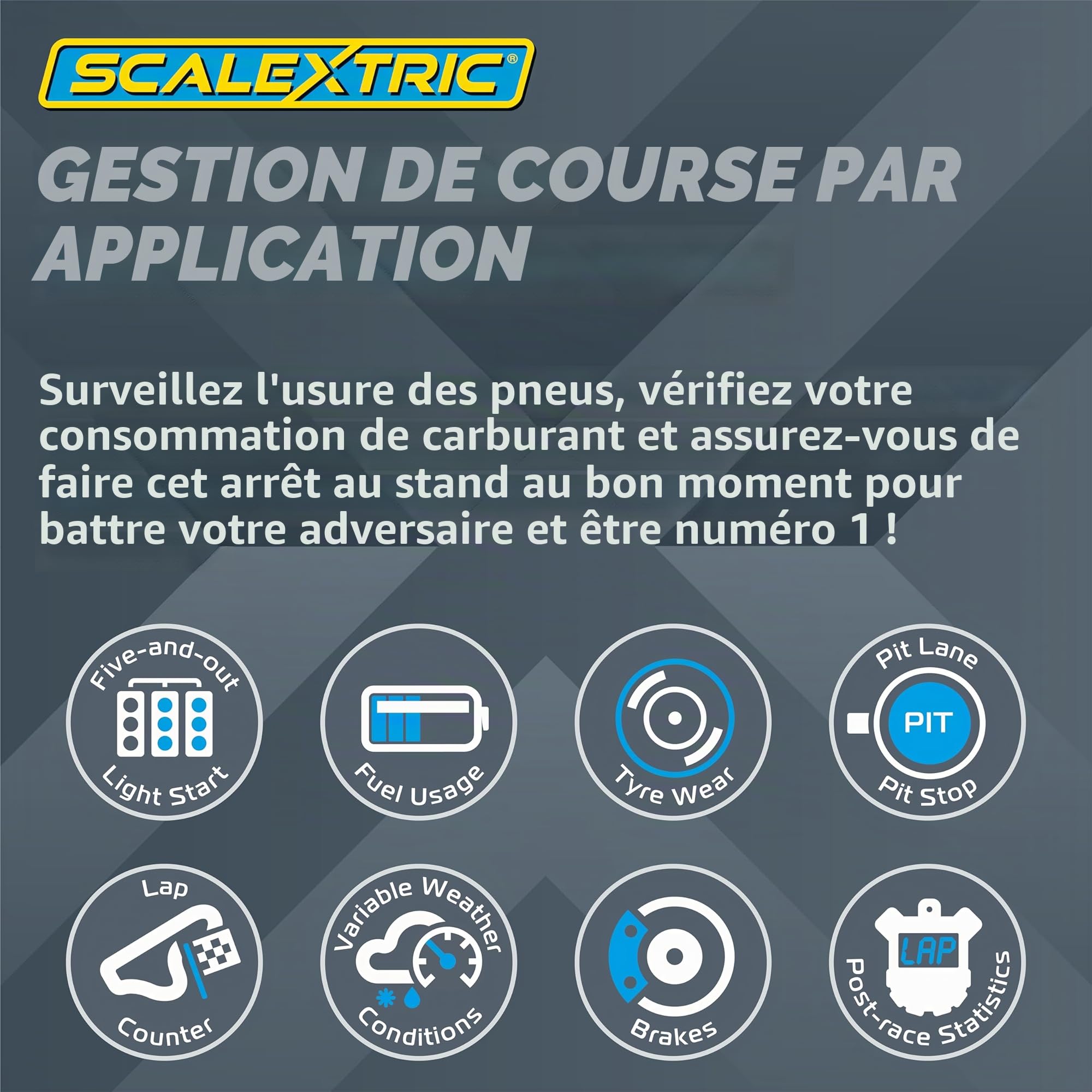 Scalextric Ensembles de Pistes de Course numériques pour Enfants – Arc AIR : World GT Race Set – Circuit de Course électrique contrôlé par Application pour Enfants à partir de 8 Ans, Pistes de Course