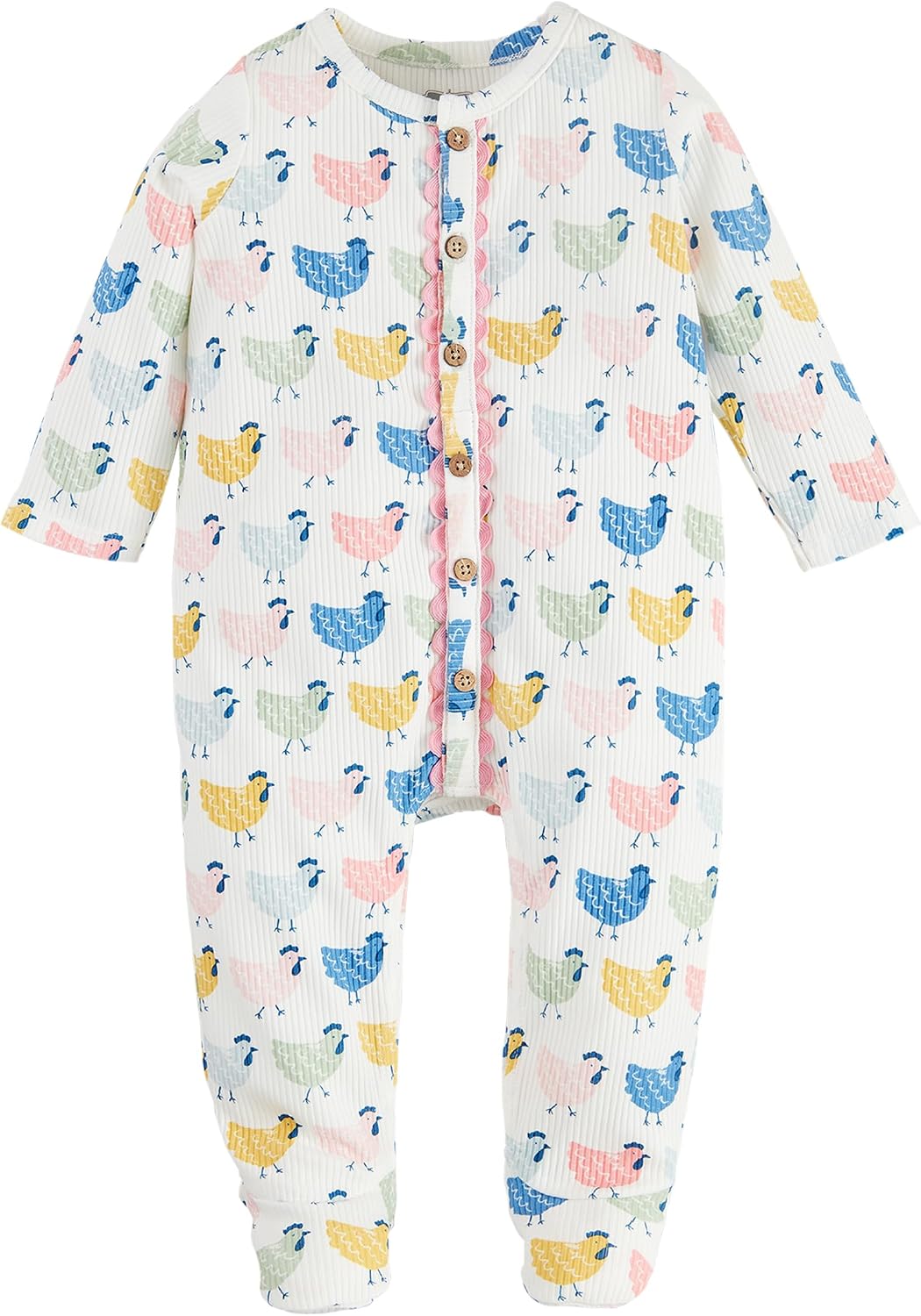 Mud Pie Baby Girls Children's Chicken Print Sleeper