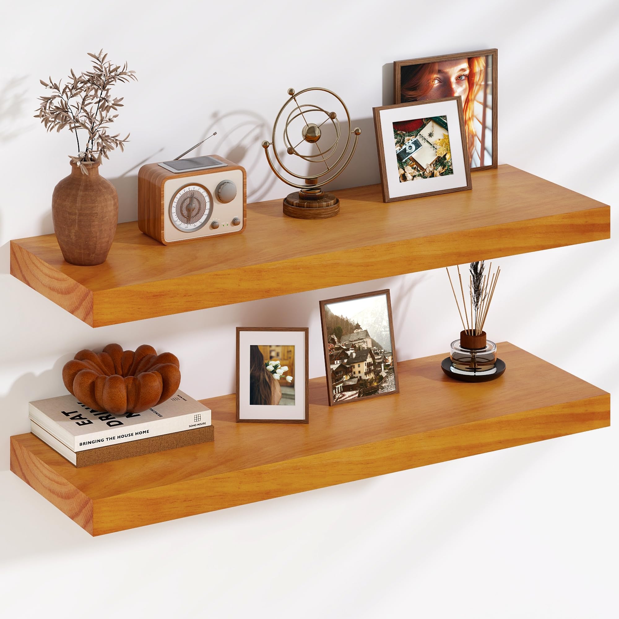 HeartFresh 604545サイドアクリル Amazon.com: Fun Memories Floating Shelves, 9.3'' Deep Solid