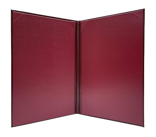 Miniatura 2 de Paquete de 5 fundas de menú Goodsmart Columbia Casebound con páginas interiores de esquina para álbumes (borgoña, 2 vistas, 8.5 x 14 pulgadas)
