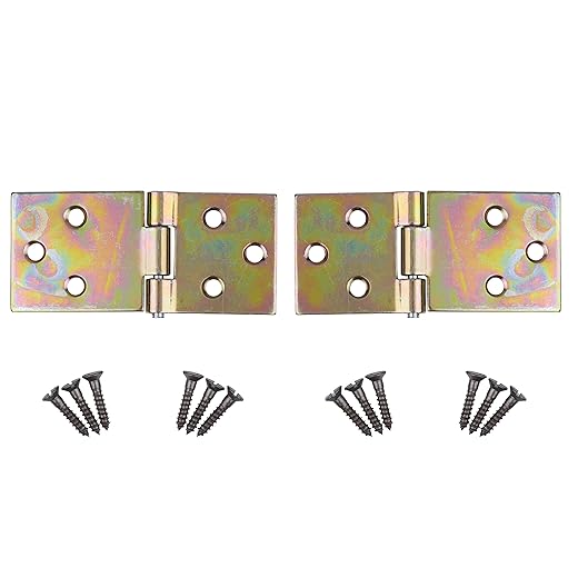 Zinc Plated Steel Drop Leaf Table Hinge | 3-1/8" x 1-7/16" | One Pair | Old Furniture Reproduction Hardware | HS-1 (1)