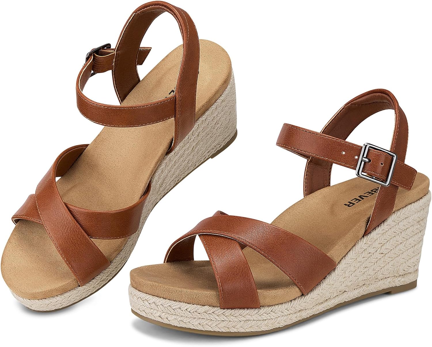 SHIBEVER Dressy Wedge Sandals for Women: Espadrille Summer Casual Platform Arch Support Comfortable Walking Wedges Womens Sandal Outdoor Shoes