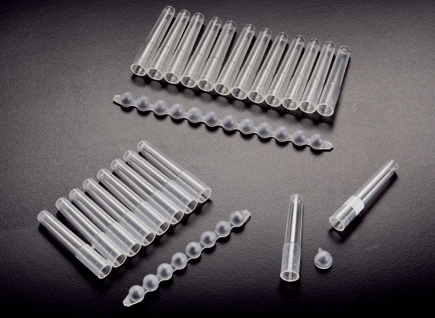 Simport Biotube T100-25 Polypropylene Strips of 8 Tubes, without Writing Surface, Non Sterile (Case of 600)