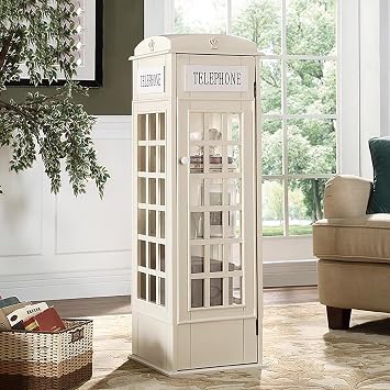 5-tier Wood Bookshelf Telephone Booth Shape,cute Floor Standing Bookcase Storage Rack For Kids&adults,wood London Telephone Booth Storage Shelf cube,decorative Bookshelf Organizer Display Cabinet