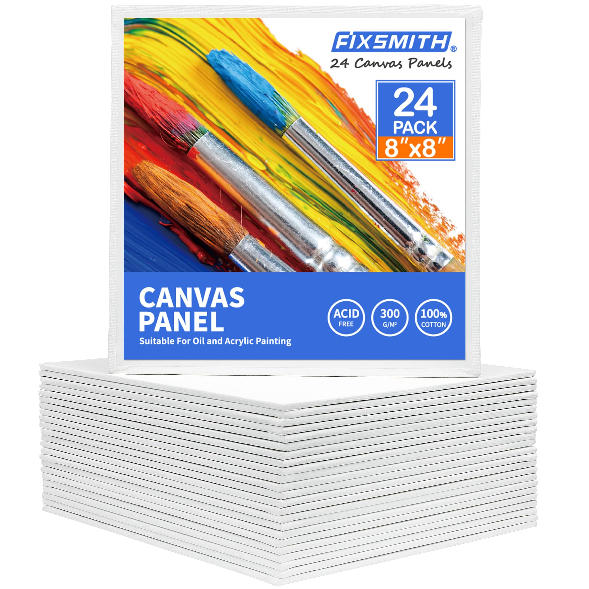 Amazon.com: FIXSMITH Canvas Boards for Painting 8x8 Inch