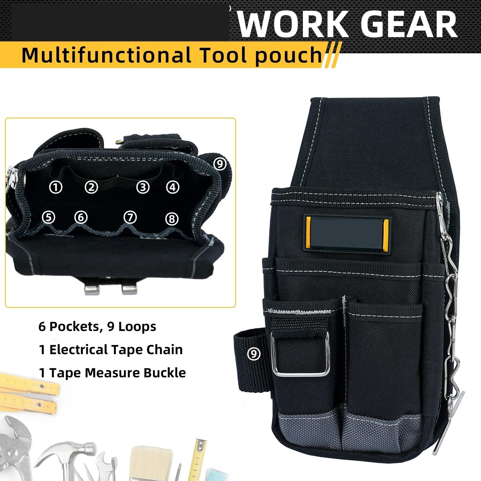 Trousse à Outils Pour échelle Mini pochette à outils avec clip ceinture