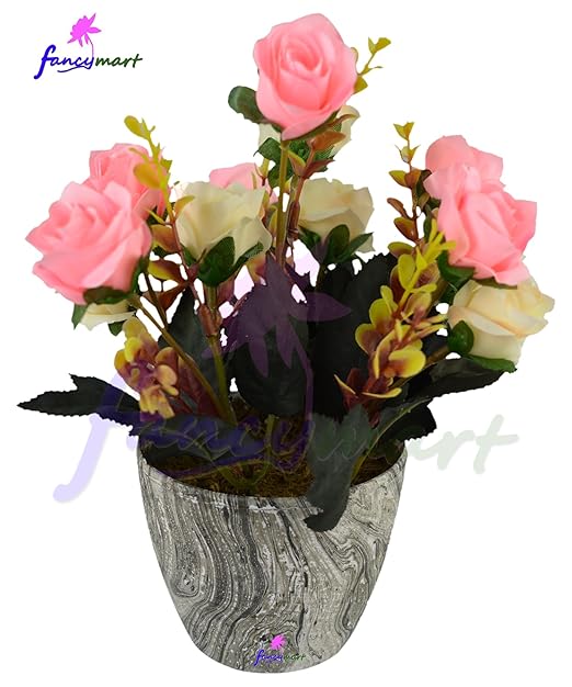 Thefancymart Artificial Flowers Arrangement Of Roses Size 8 Inchs 20 