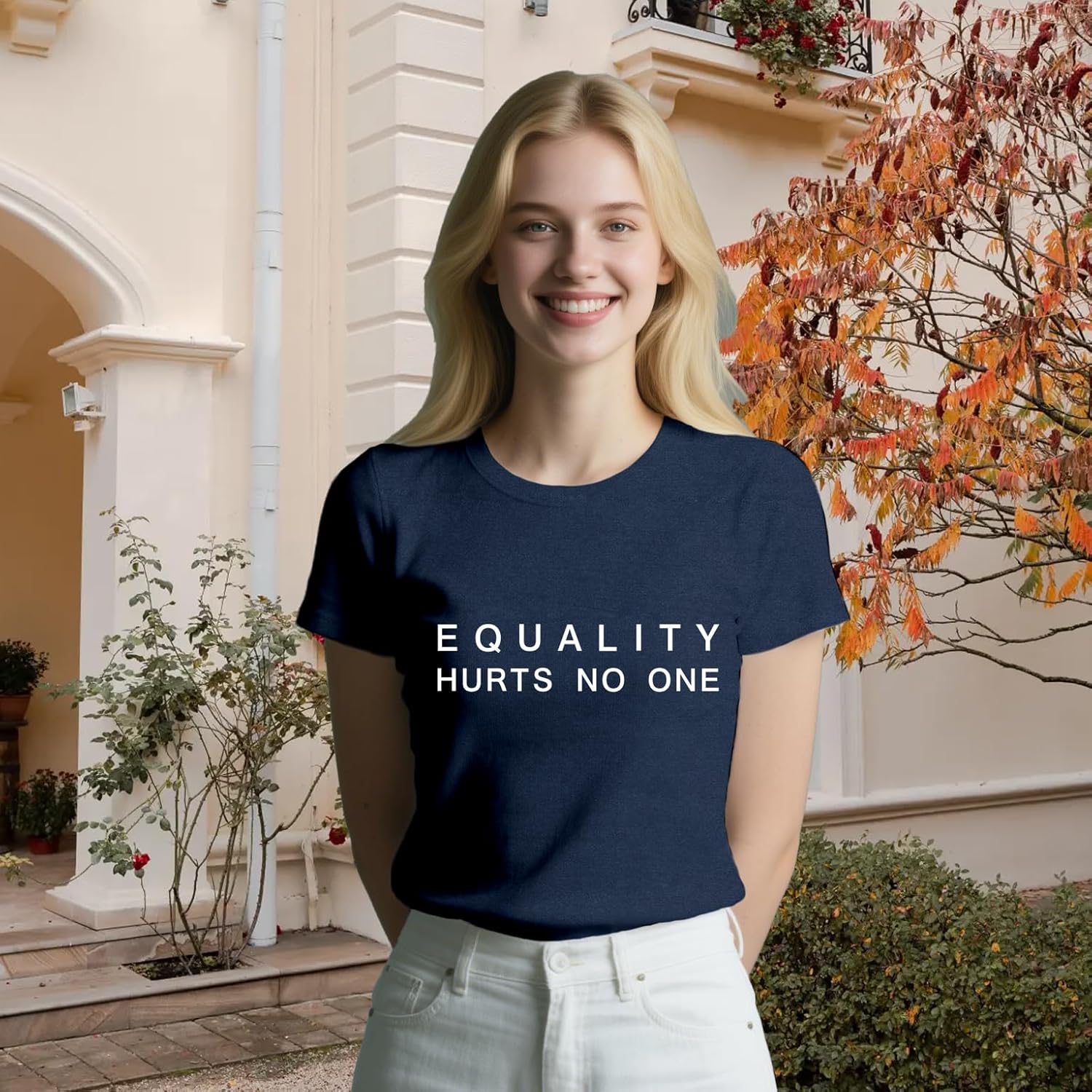 Womens Equality Shirt Human Rights T-Shirts Equality Hurts No One Printing Tee Tops - Image 4
