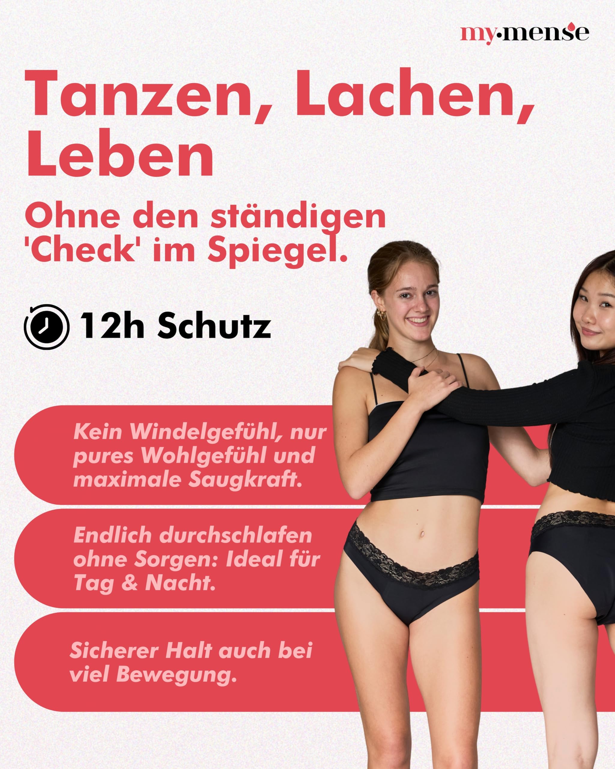 Seamless Periodenslip Magnolia Pro I Größen 30-52 I Periodenunterwäsche mit starker Saugkraft, ersetzt bis 4 Tampons & 12h Schutz I Ultradünn, auslaufsicher & nahtlos I Für starke Tage & Nacht