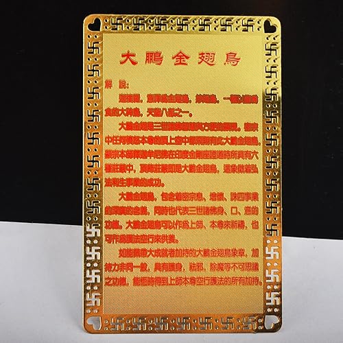 Miniatura 2 de Fengshui Tíbet Garuda Amuletos Tarjeta para Protección+Una Pulsera de Cuerda Roja Gratis M6041