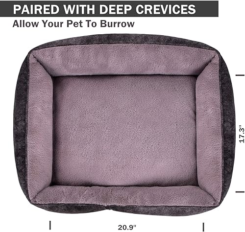 Miniatura 5 de Coohom - Cama rectangular lavable para perro, cómoda y cálida cama de diseño cuadrado simple para mascotas, adecuada para perros medianos y grandes