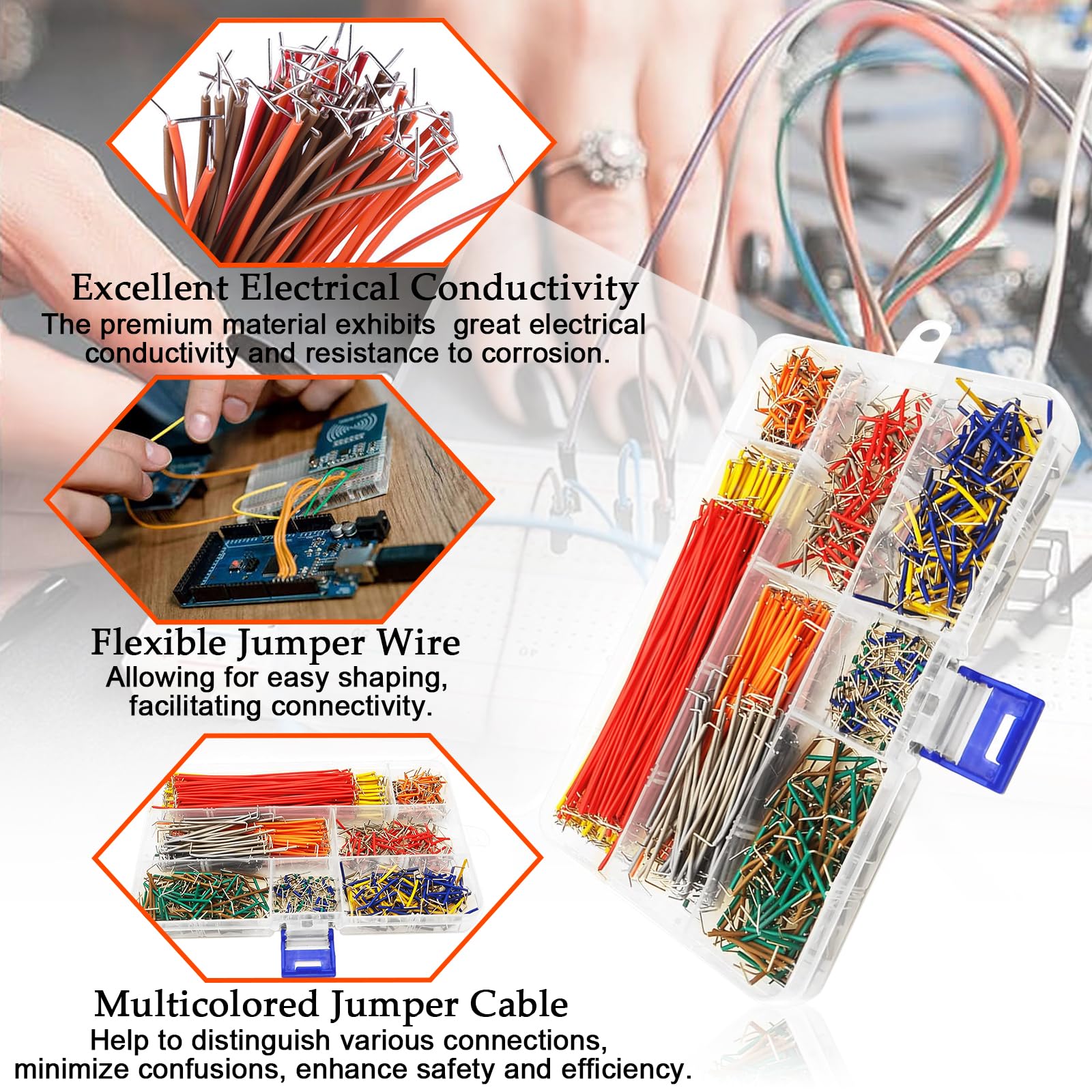 Kit 840 Fili Jumper Per Breadboard | Cavi Flessibili Multicolori | Per Circuiti Elettronici E DIY - Foto 7