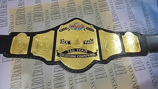 New World Six Man tag Team Champion cintura, taglia adulto e piastre di metallo