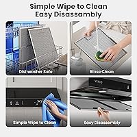 Vista 9 de VIKIO HOME Under Cabinet Range Hood 30 Inch, 900 CFM Dual Centrifugal Motor, 3-Speed Ducted Kitchen Vent, Reusable Filters, Stainless Steel Kitchen