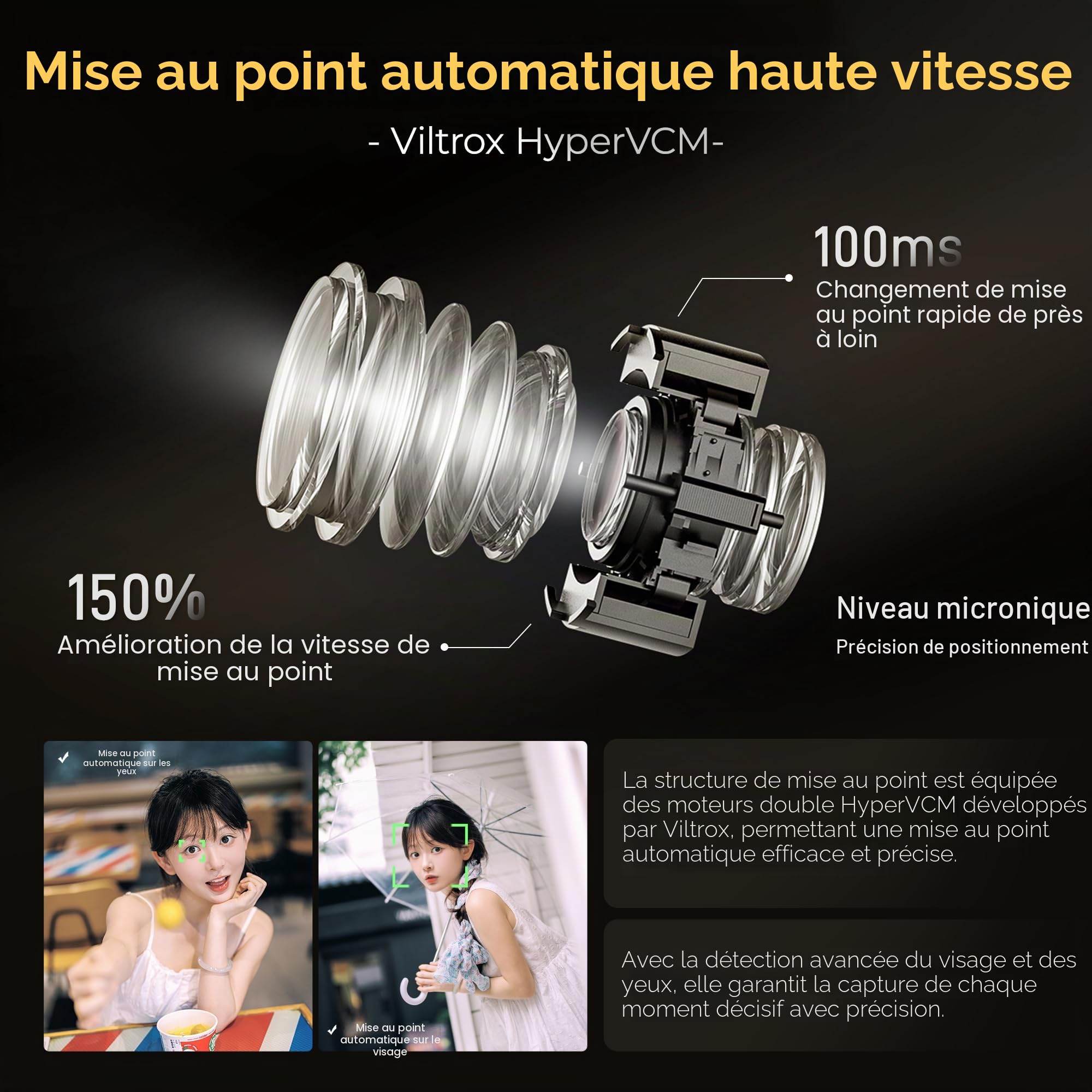 VILTROX Objectif AF 50 mm F1.4 Pro pour Sony FE Full Frame Auto Focus Prime Lens