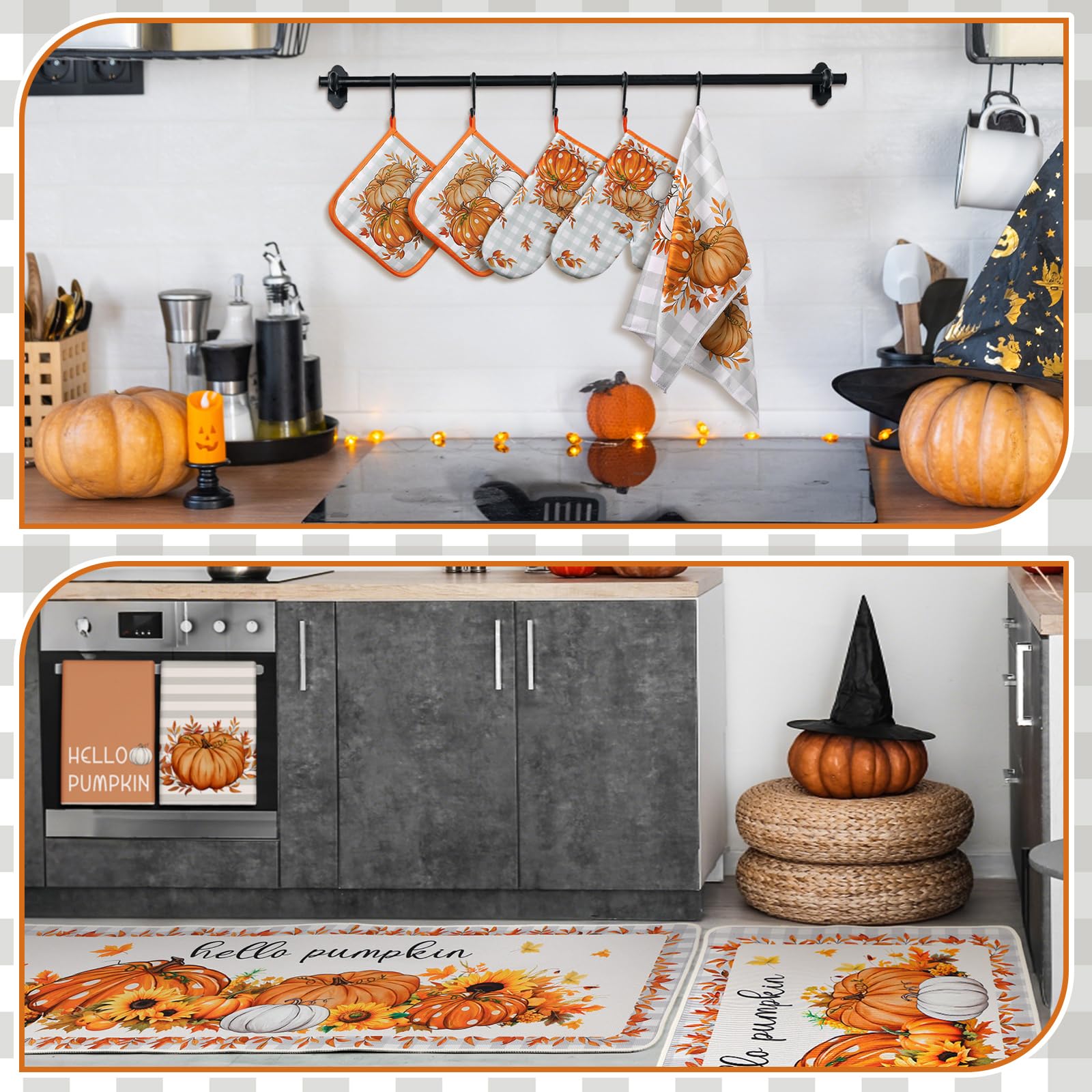 Fall Pumpkin Kitchen Decor Set - Nuanchu -6