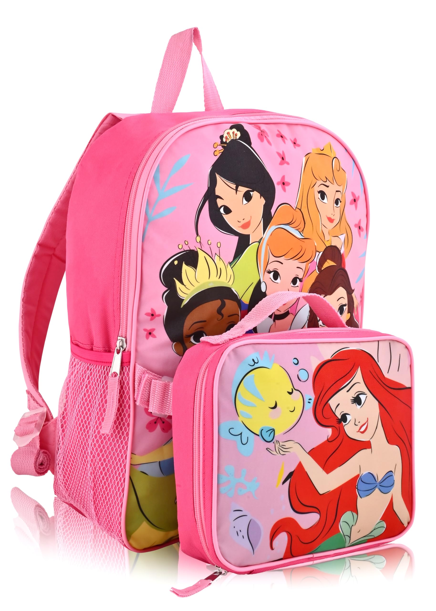Disney Backpack for School and Lunch Box for Kids | Kids Knapsack and Insulated Lunch Bag Lunch Box for Girls, Boys, Toddlers