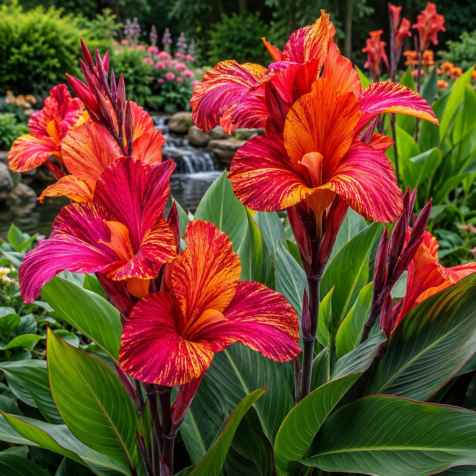 Canna Lily Bulbs for Planting Now, Excellent Display for Your Garden Plants- 3 Bulbs-A
