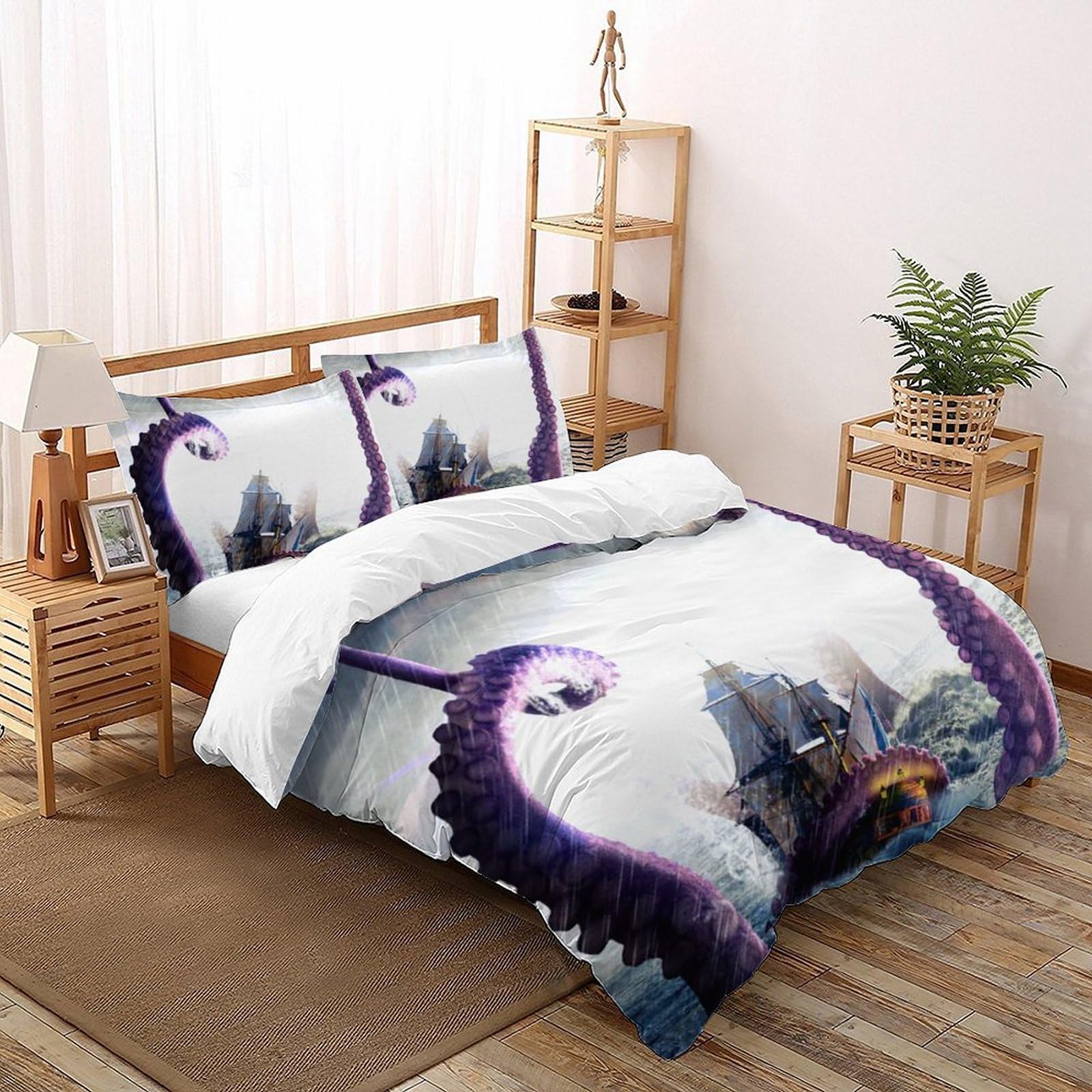 Housse de couette facile d'entretien enfants 220x240cm résout le glissement de couette avec zip