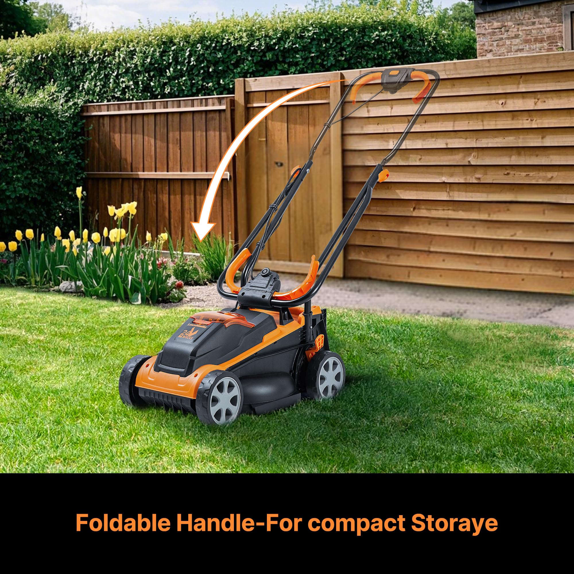 LawnMaster CLM2432K kosiarka sierpowa, 24 V, szerokość cięcia 32 cm, wysokość cięcia 150 m², wysokość cięcia 25-65 mm, w zestawie akumulator 4,0 Ah + ładowarka