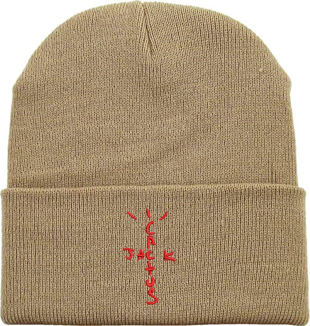 Cactus Jack Winter Beanies Hat Travis Scott Cotton Knit Hat Hip Hop Skullies Hat (kaki)