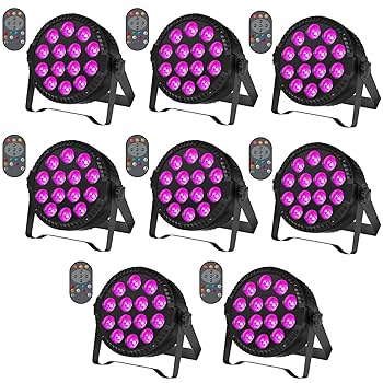 【値下げ可能】LED PAR U'King 3点セット Amazon.com: U`King Stage Lights, 8 Pack LED Par Lights RGBW