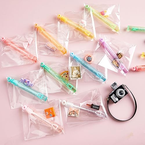 Miniatura 5 de INSCRAFT Varita de burbujas, paquete de 90 varitas de burbujas pastel a granel de 15 colores para Halloween, juguetes de verano, boda, uso de