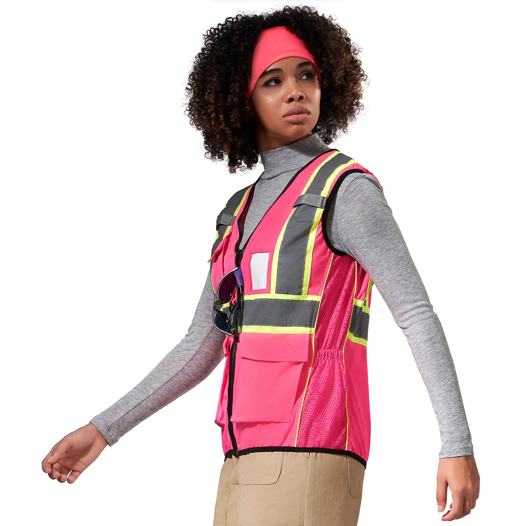 AYKRM 11 color Ladies High Vis Reflective Safety Vest for Women