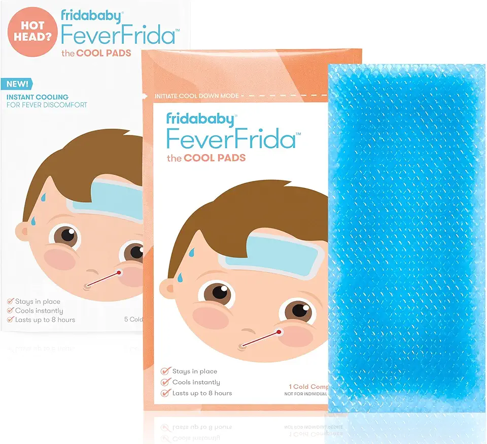 Frida Baby Cool Pads, Fever Patch for Kids, Fever Reducer, Discomfort &amp; Headache Relief, 5 Count