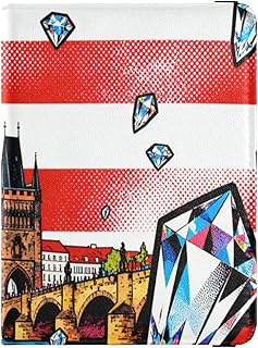 Austrian Landmark with Diamonds Scene Passport Holder Wallet International Passport Book Protector Unisex-adult Waterproof Slim