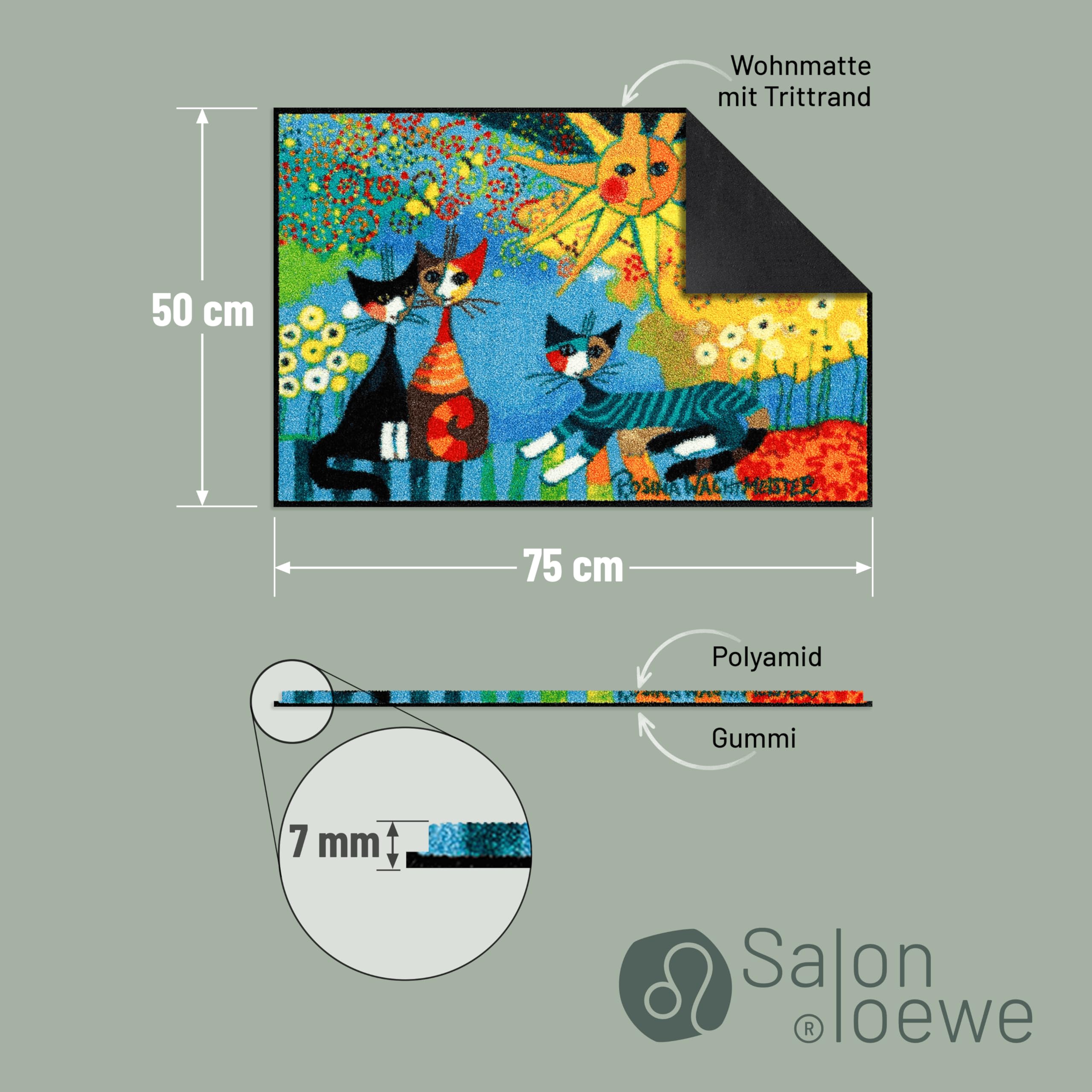 Salonloewe Fussmatte La Dolce Vita I Schmutzfangmatte & Fußabtreter für Innen 50 x 75 cm