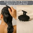 Zeyu Scalp Massager for Hair | Soft Silicone Bristles for Dry Massage, Oil & Shampoo | Massager Shampoo Hair Brush, Super Soft Bristles, Exfoliating | Scalp Massager for Men & Women (Black.) gallery image