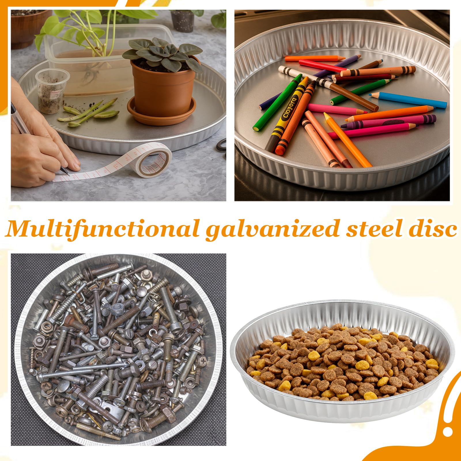 kanpページ Pet Supplies : 3 Pack 3 Gallon Galvanized Steel Feeding Food Steel