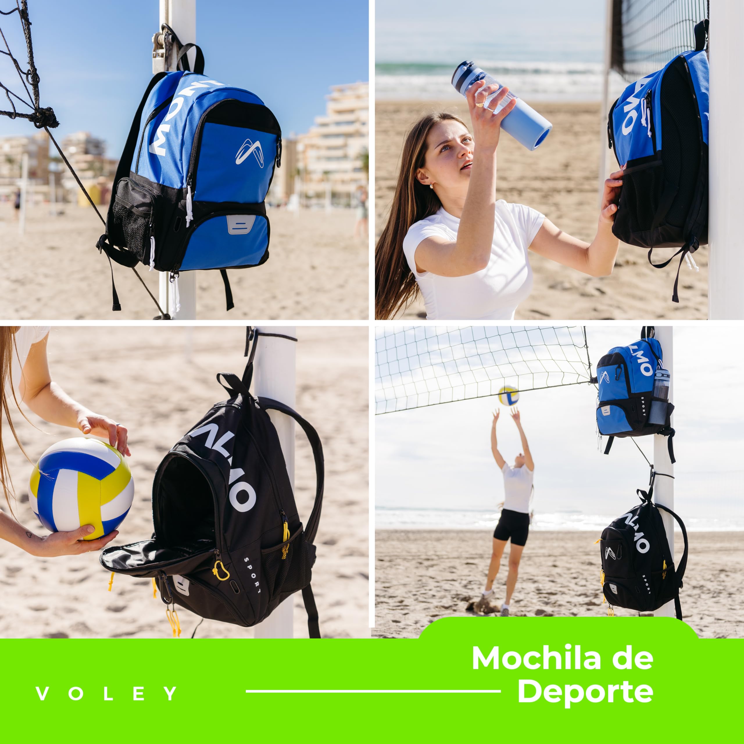 Fußball Basketball Voley Handball Rucksack mit Schuhfach und Ballfach | Sportrucksack für Jungen und Mädchen