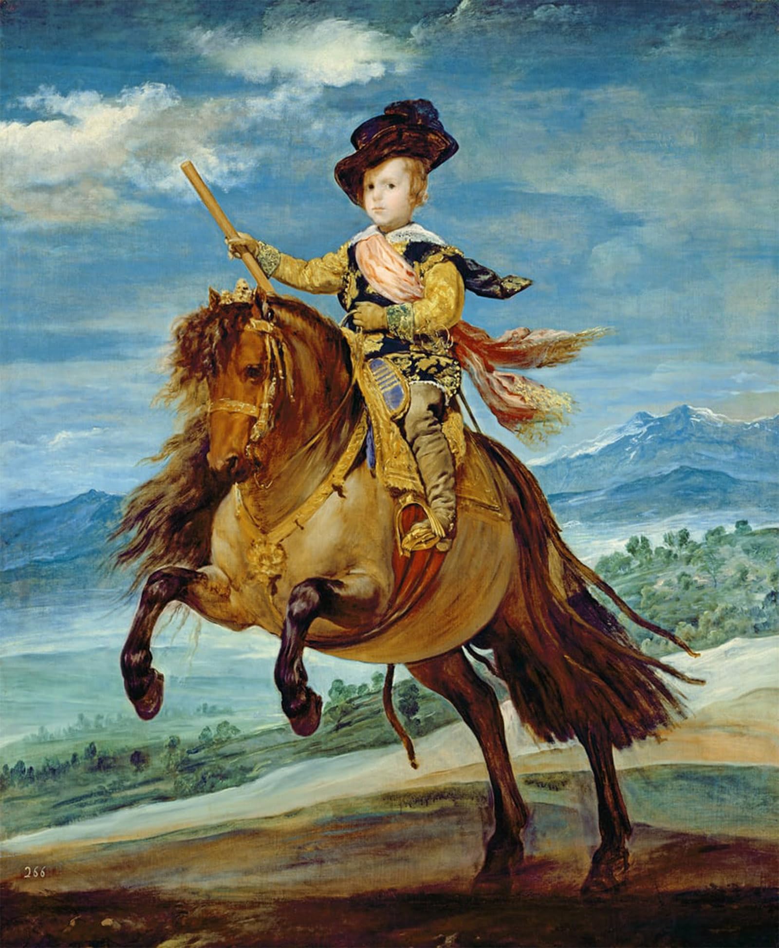 SERENDIPITP Aesthetic Poster Photo Wall Print Retro Picture Balthasar Carlos on Horseback by Diego Velázquez Modern Wall Artwork for Home Decor 60x90cm