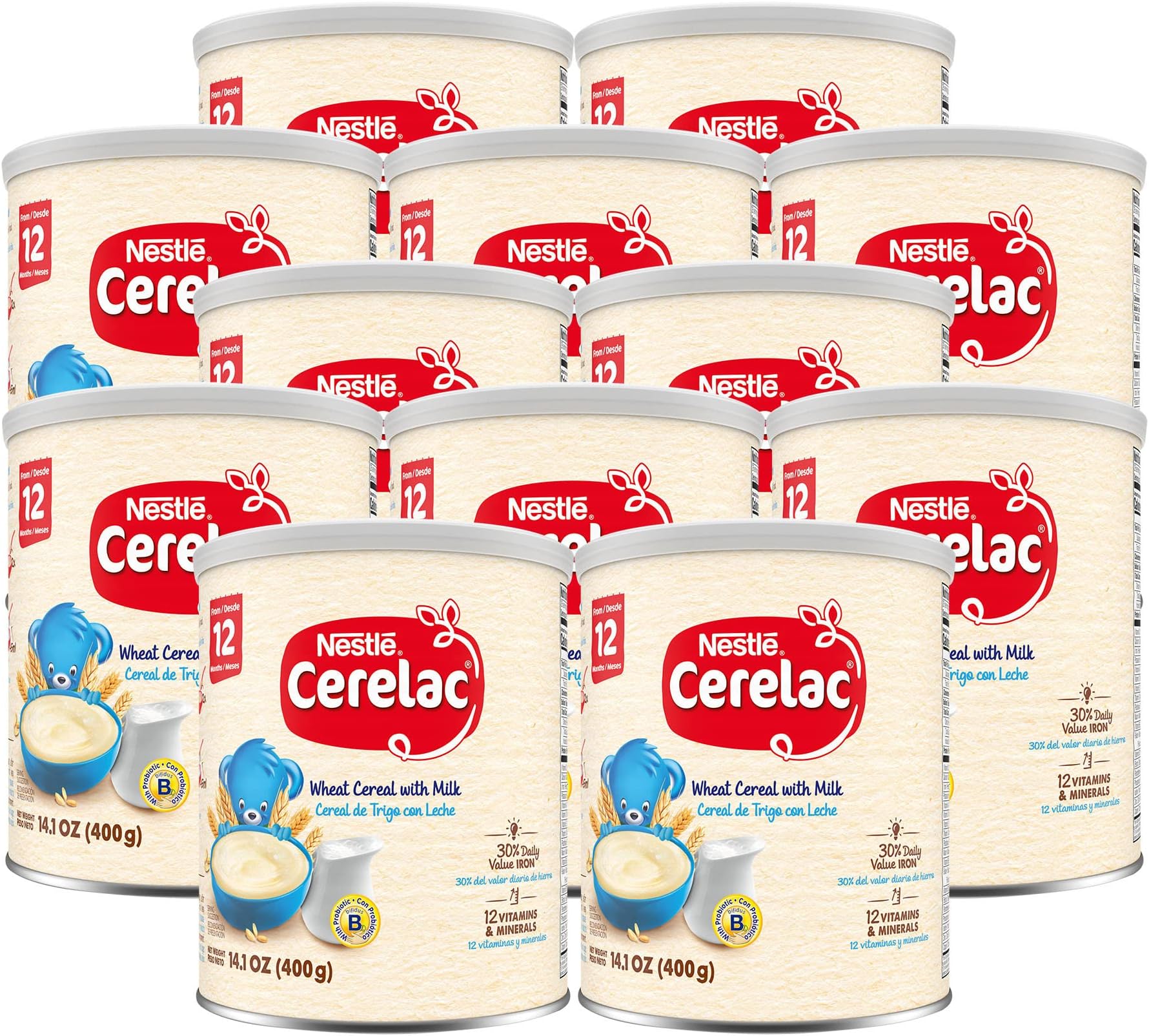 Nestle Nestum Infant Cereal Wheat and Milk, 14.1 Ounce (Pack of 12)