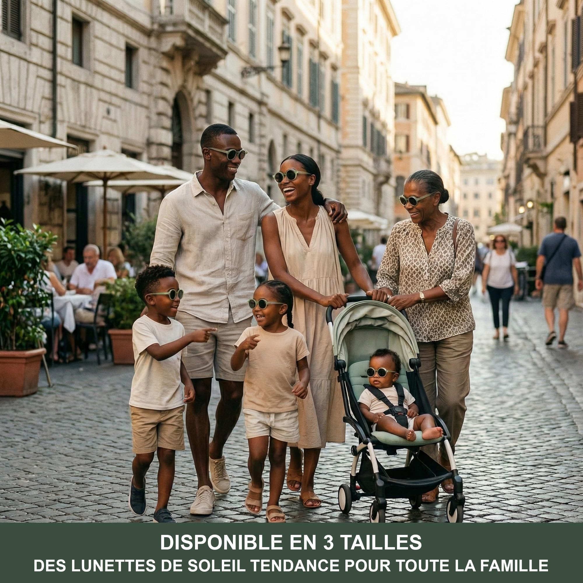 BABYMOCS Lunettes de soleil enfant polarisées 1,5 à 7 ans | Lunettes soleil pour garçons et filles | Lunette de soleil enfant ronde UV400 | Bioplastique sans BPA | Protection UV 100% | Design suédois