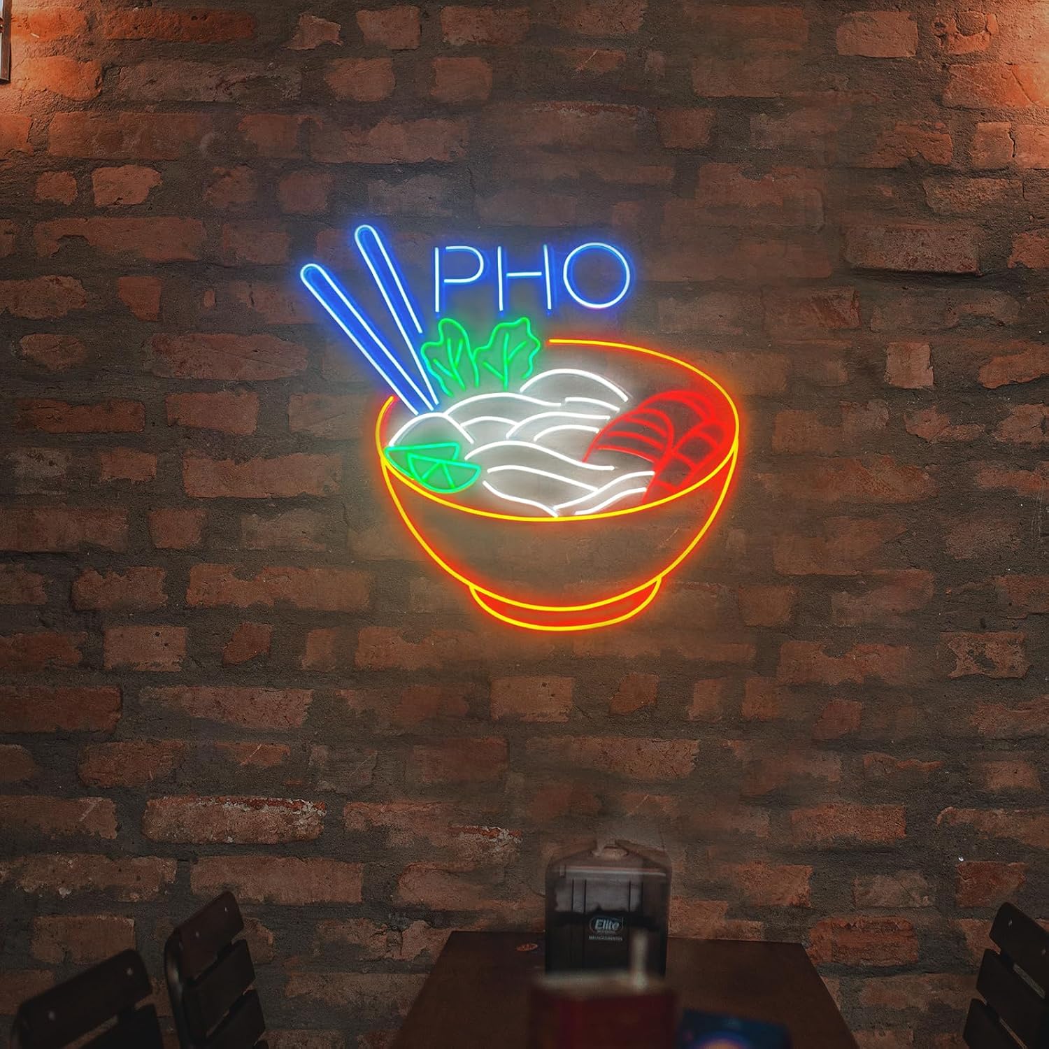 Pho Noodle Neon Sign LED Vietnamese Food Business Neon Light Signs Wall Decor for Home, Vietnam Restaurant, Party, Bar Size: 20inch
