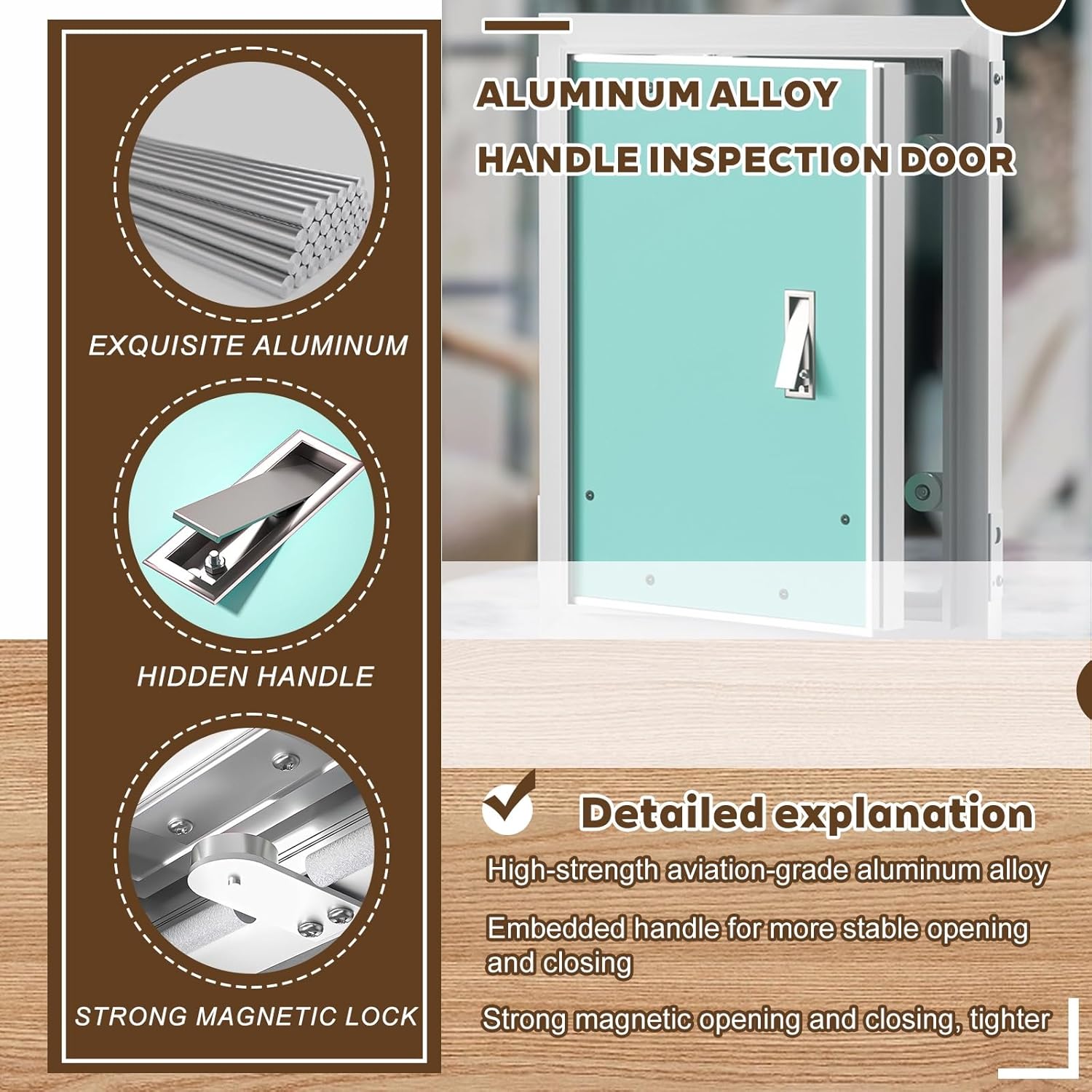Access Panel/Door for Drywall,Concealed Door Electrical Plumbing,Ceiling Access Panel,for Heating Replacement/Plumbing Examine