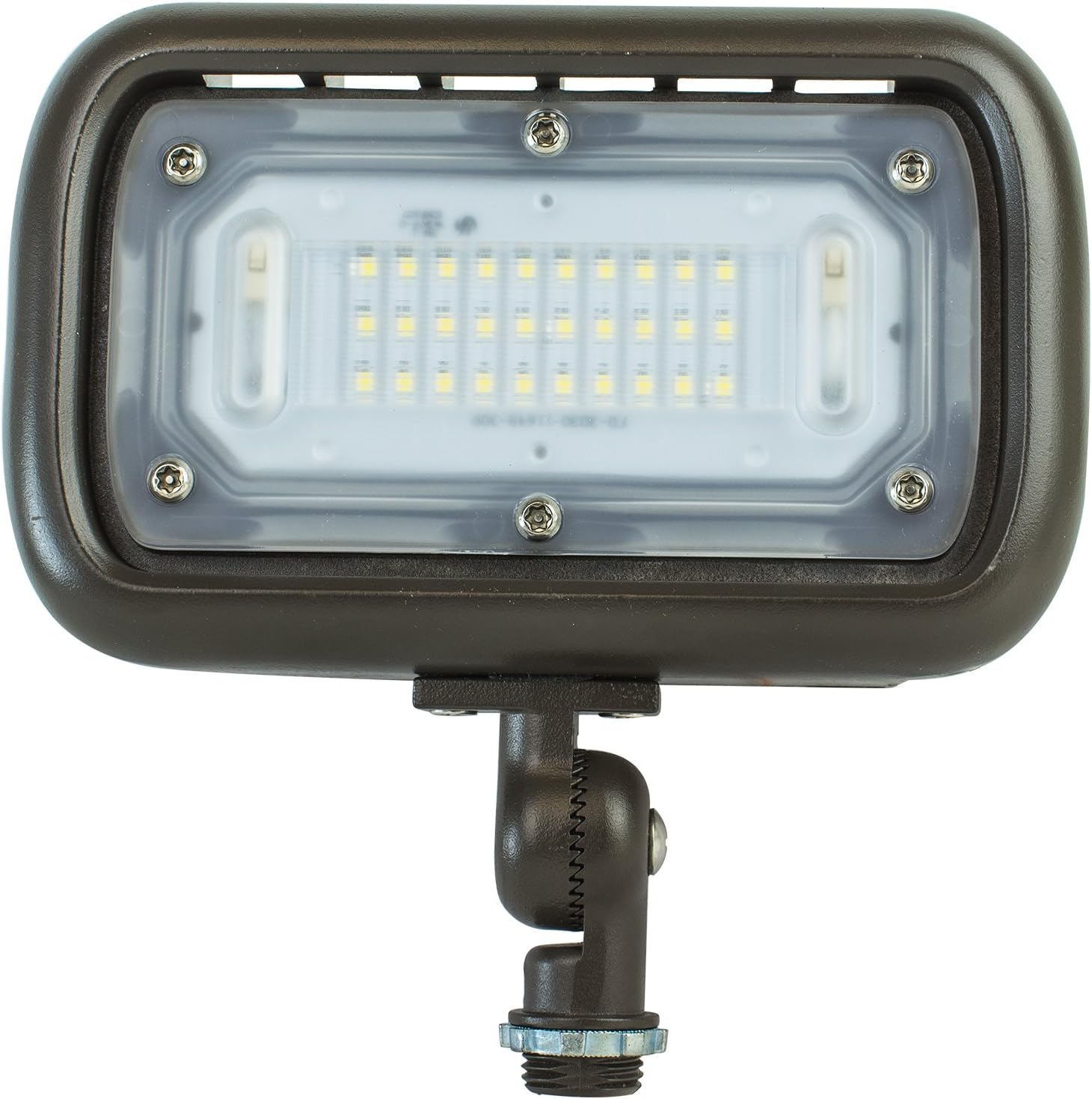 Newhouse Lighting WW30BRZ-2 30-Watt Die-Cast Aluminum LED Wall Wash Flood Light Outdoor, Weatherproof Landscape Lighting 2695 Lumens, 3000K Warm White, 120-277V, 1/2" Knuckle Mount Bronze, 2-Pack