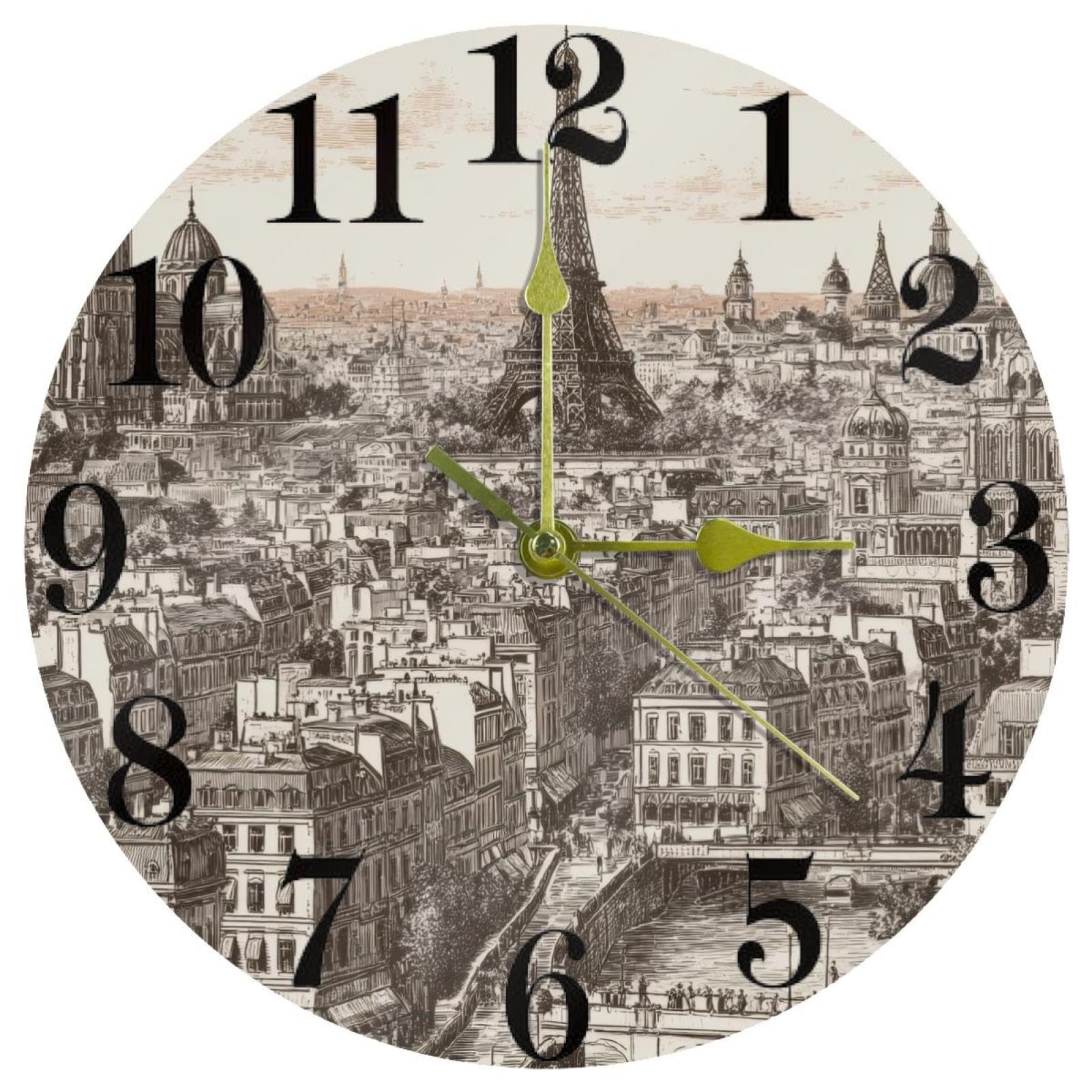Horloge murale cuisine et bureau Paris City Topview pour optimiser votre temps au quotidien