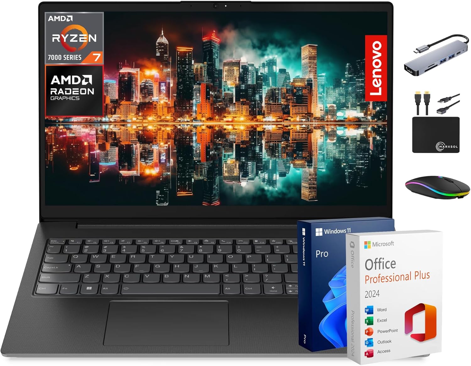 Lenovo V15 Flagship Laptop for 2025 Business Student, 15.6” FHD Display, 8-Core …