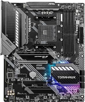 MSI MAG B550 Tomahawk Gaming Motherboard (AMD Ryzen 5000 Series, AM4, DDR4, PCIe 4.0, SATA 6Gb/s, M.2, USB 3.2 Gen 2, HDMI/DP, 2.5Gbps LAN, ATX)