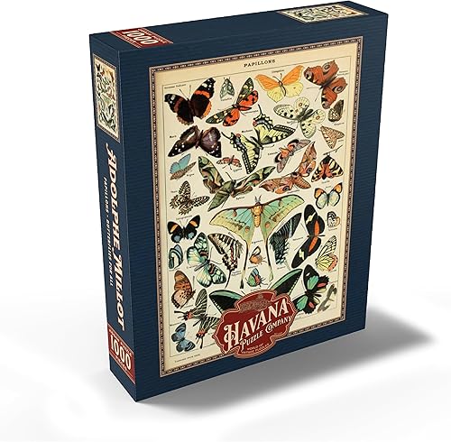 Miniatura 2 de MyPuzzle Papillons - Mariposas para todos, póster de arte vintage, Adolphe Millot - Rompecabezas prémium de 1000 piezas para adultos