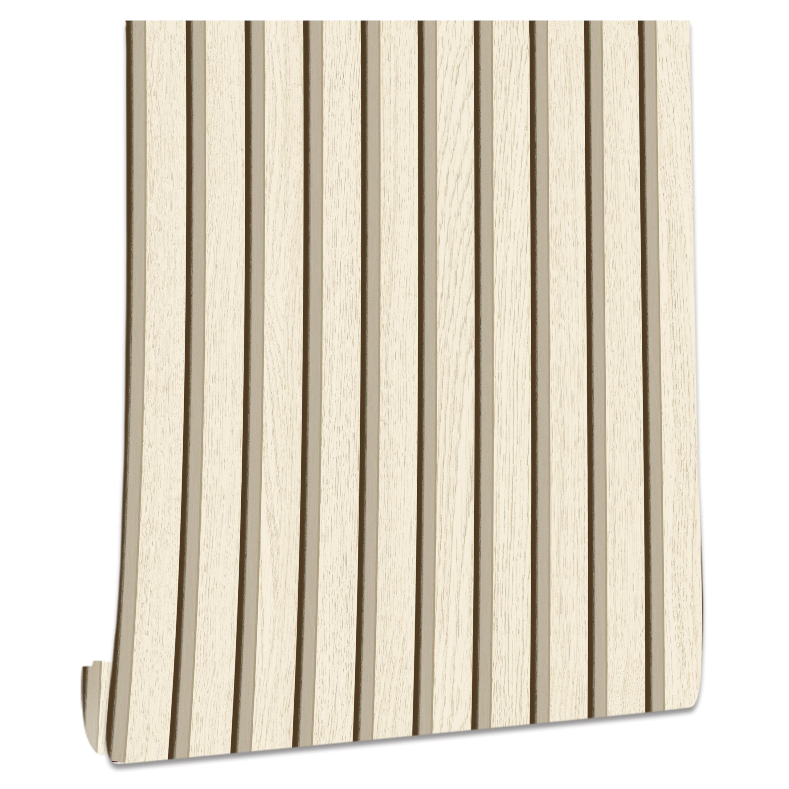 myforHD Self-Adhesive Wood Grating Wallpaper Wood Stripe Grain Natural Wooden Slats Wallpaper Peel and Stick Contact Paper PVC Vinyl Film Removable Waterproof