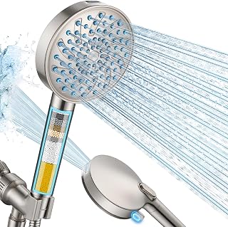 Cobbe Filtered Shower Head with Handheld, Water Softener for Hard Water