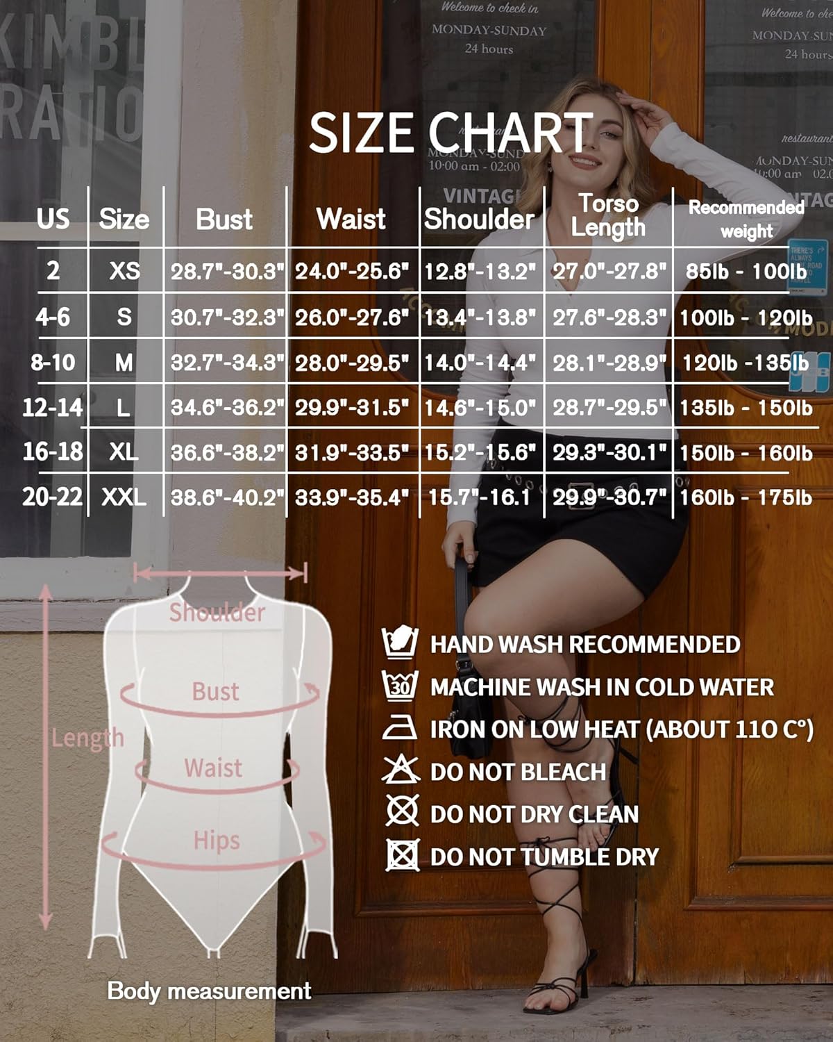 MANGOPOP Henley Bodysuit for Women Button Down Long Sleeve Tops Body Suits Dressy Blouse Casual - Image 7