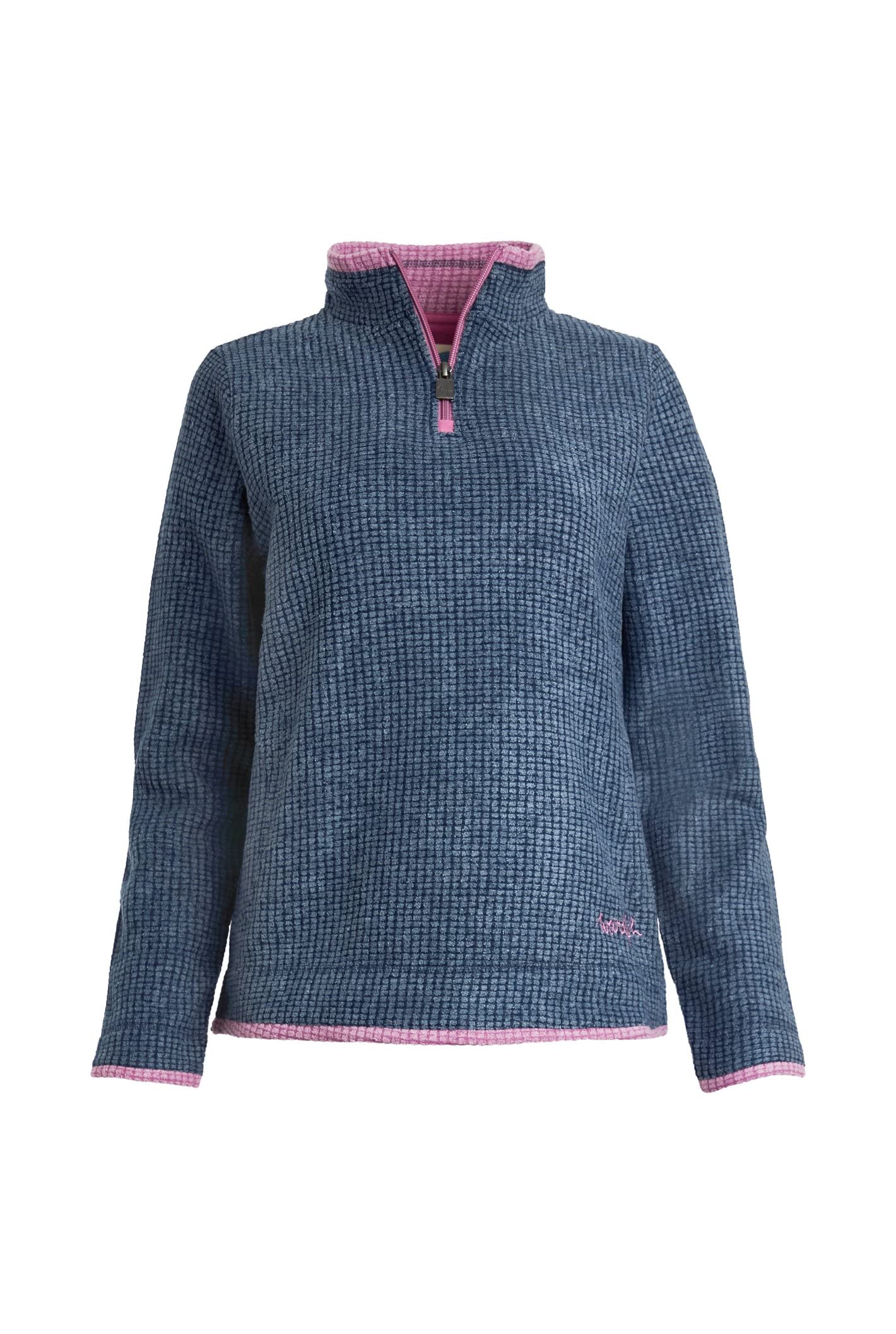 Weird Fish Beye 1/4 Zip Grid Fleece Navy Size 8. (Jumper/Sweater/Fleece)