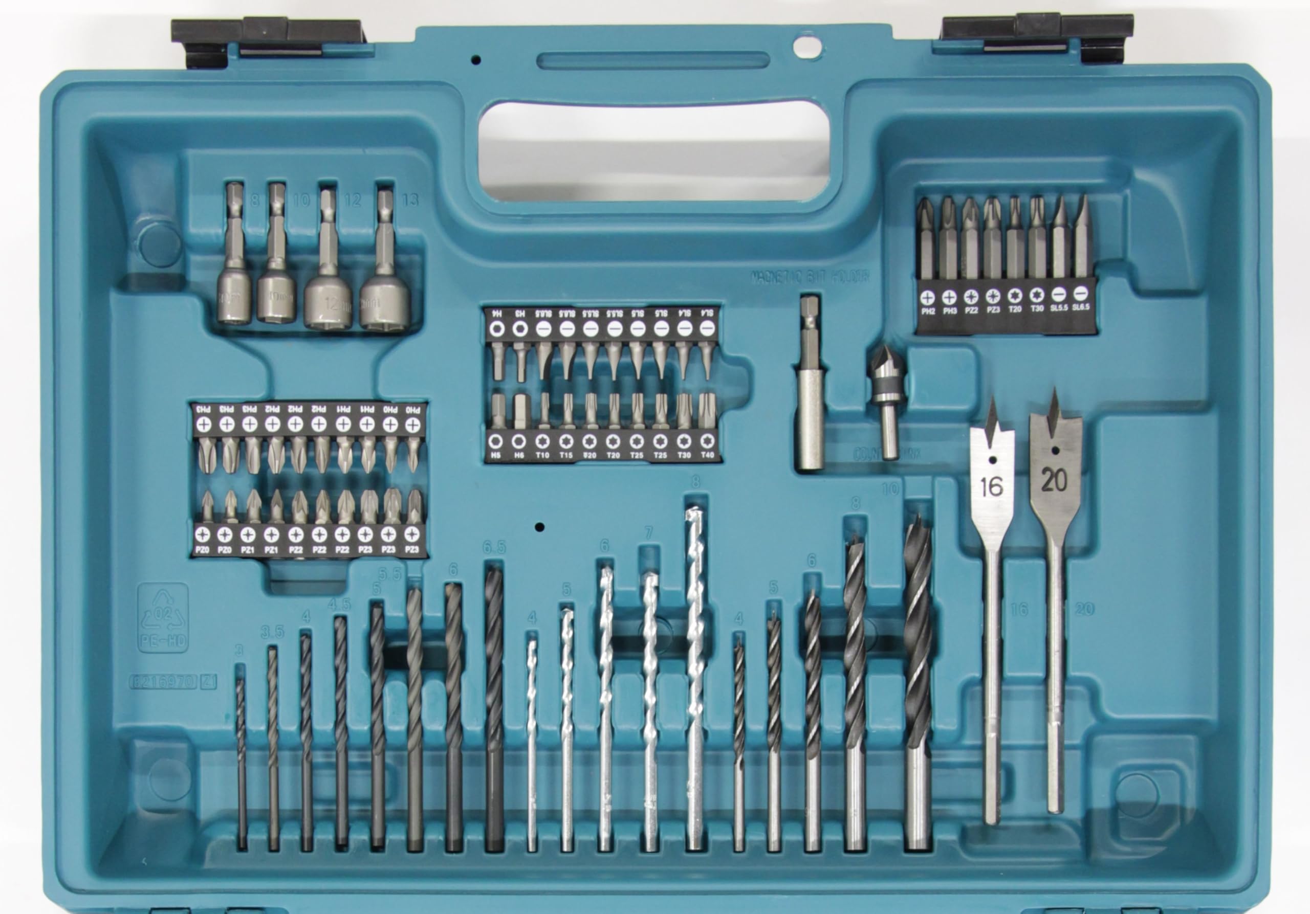Makita HP333DSAX1 Schlagbohrschrauber 12 V Max., 2,0 Ah, 2 Akkus Plus Ladegerät in Transportkoffer, Batteriebetrieben, Blau