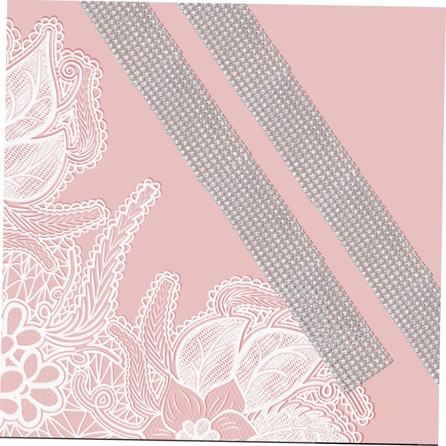 Gadpiparty 8-Row Self-Adhesive Rhinestone Ribbon for DIY Crafting Wear-Resistant Glittering Trim for Clothing Decorations and Accessories